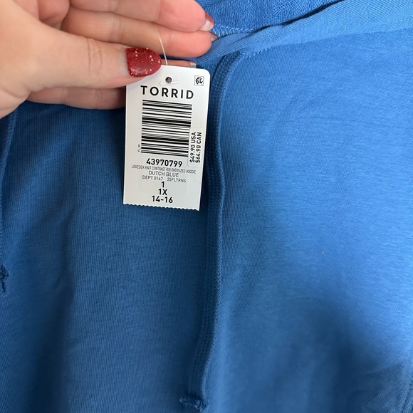 Torrid Lovesick Blue Women's Hoodie 1x - Picture 5 of 8
